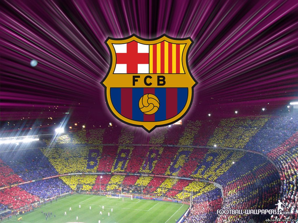 обои с символикой футбольного клуба FC Barcelona